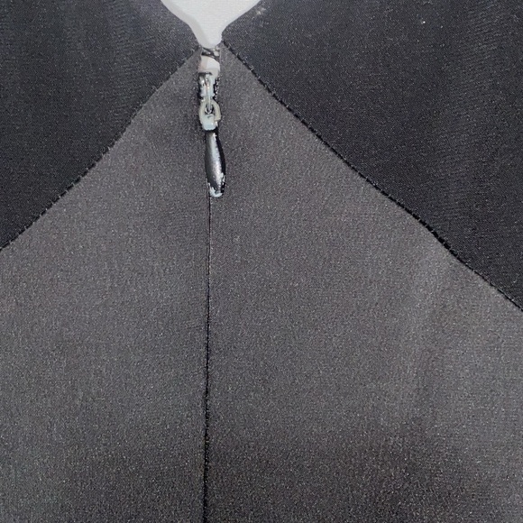 LAUREN RALPH LAUREN WO SIZE 14 Elegant Black Dress. LINED BACK ZIP VELVET INSETS - Picture 7 of 10